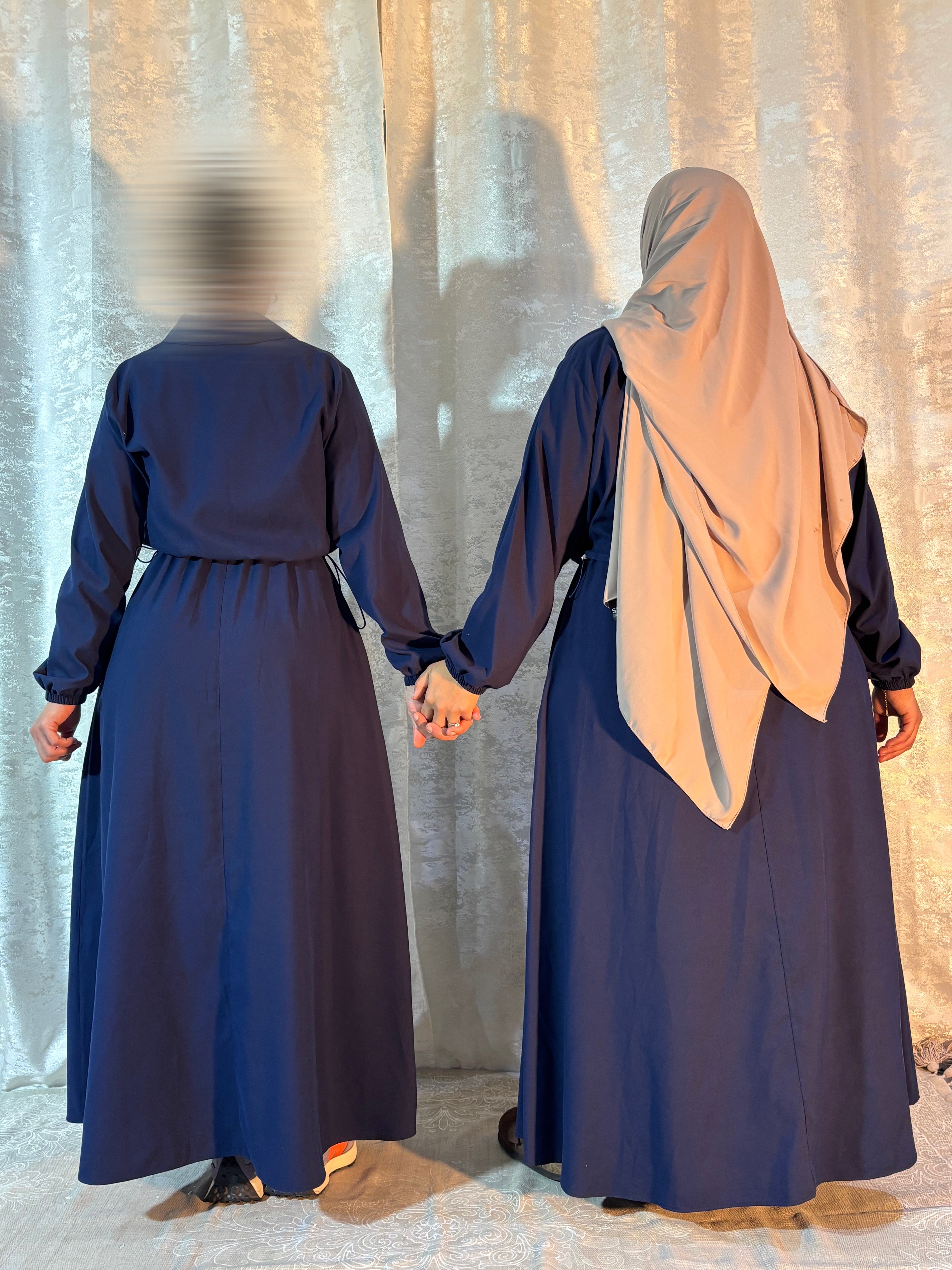 Robe Longue Zippée Bleu Marine – Elmastora