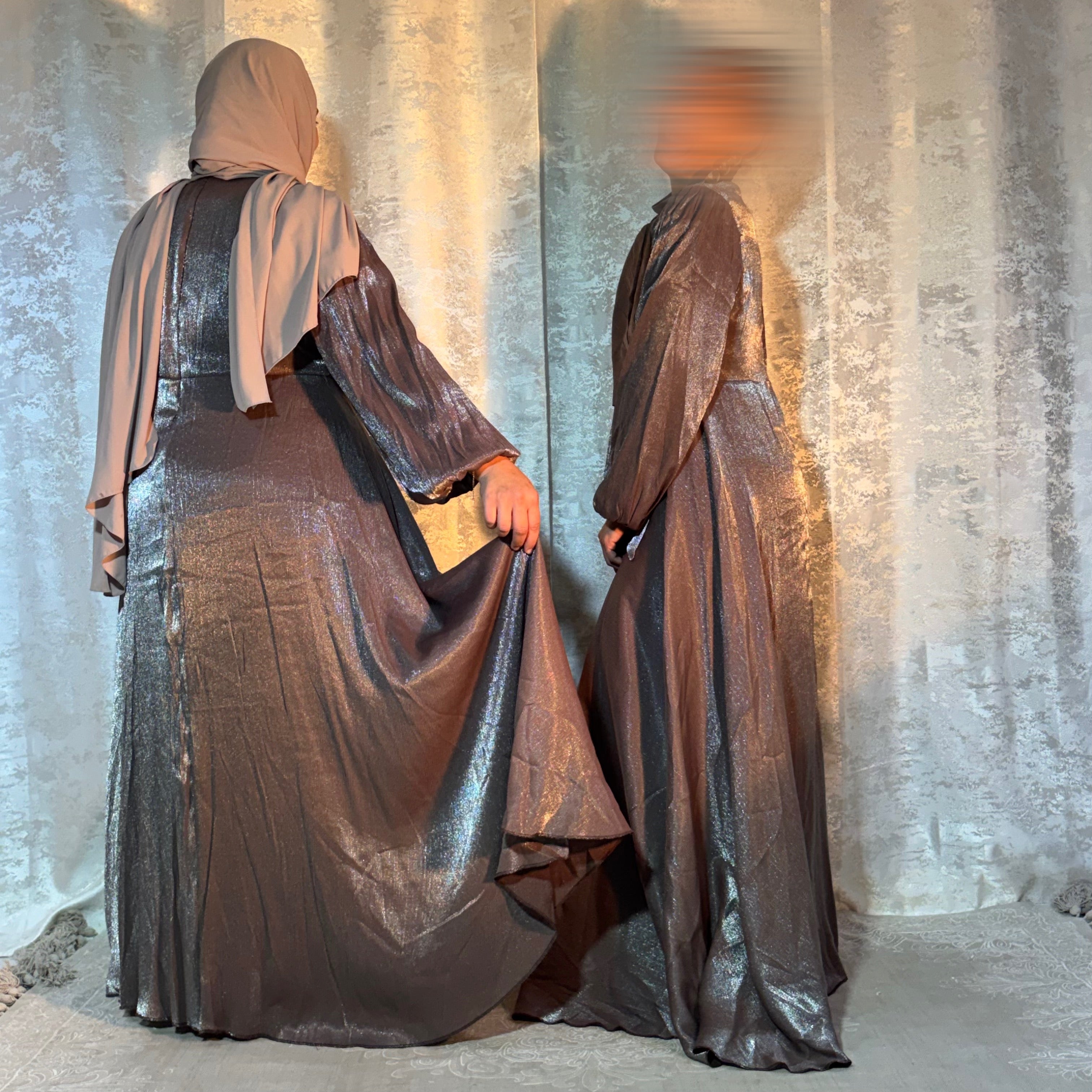 Robe Longue Satinée Bronze – Elmastora