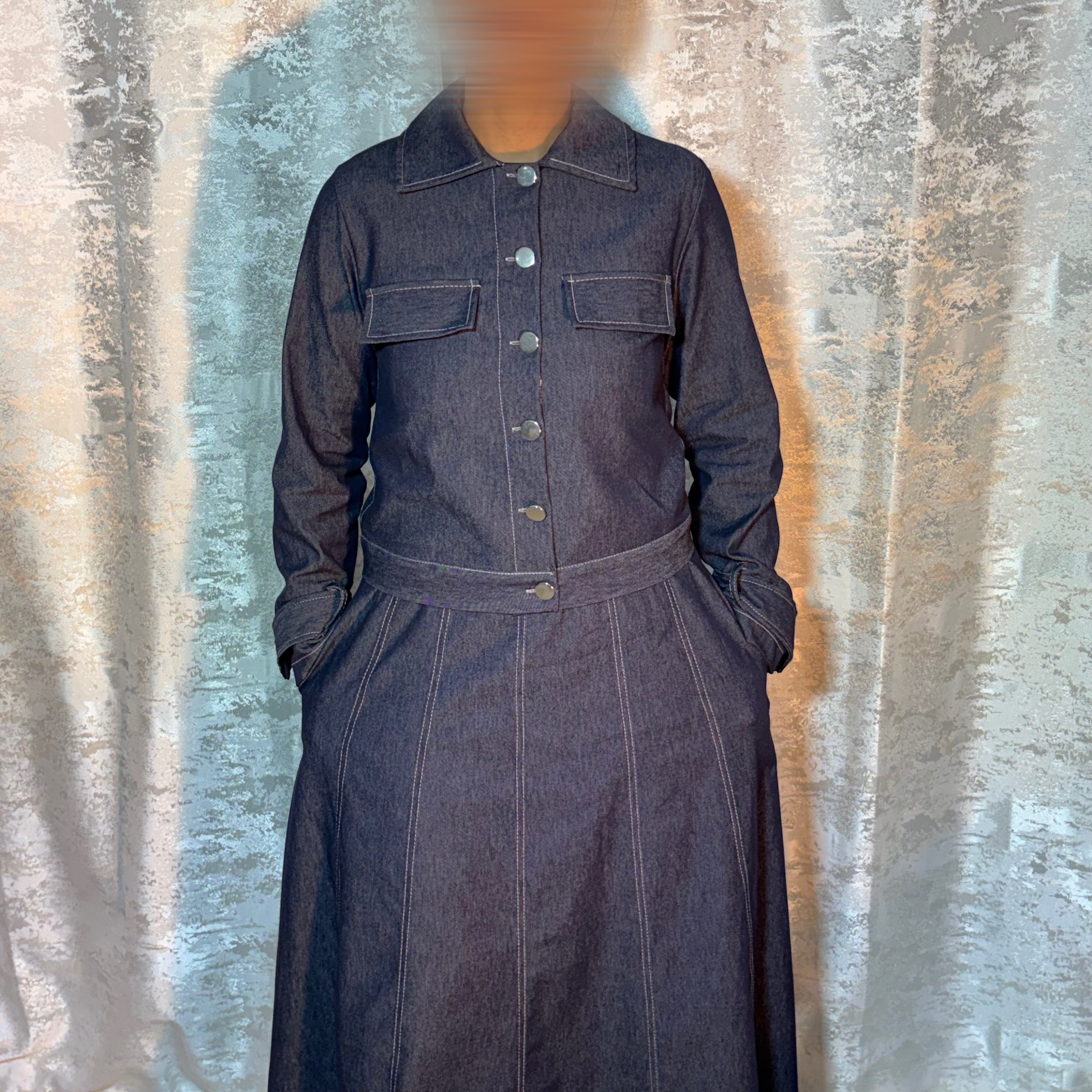 Robe Longue Denim Élégance – Elmastora