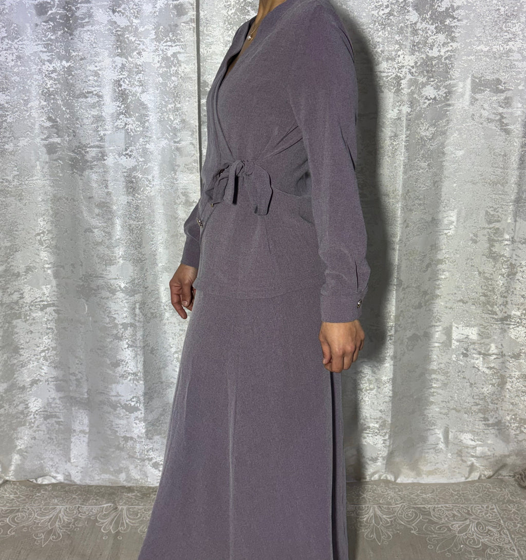 Robe Longue Élégance Mauve – Elmastora