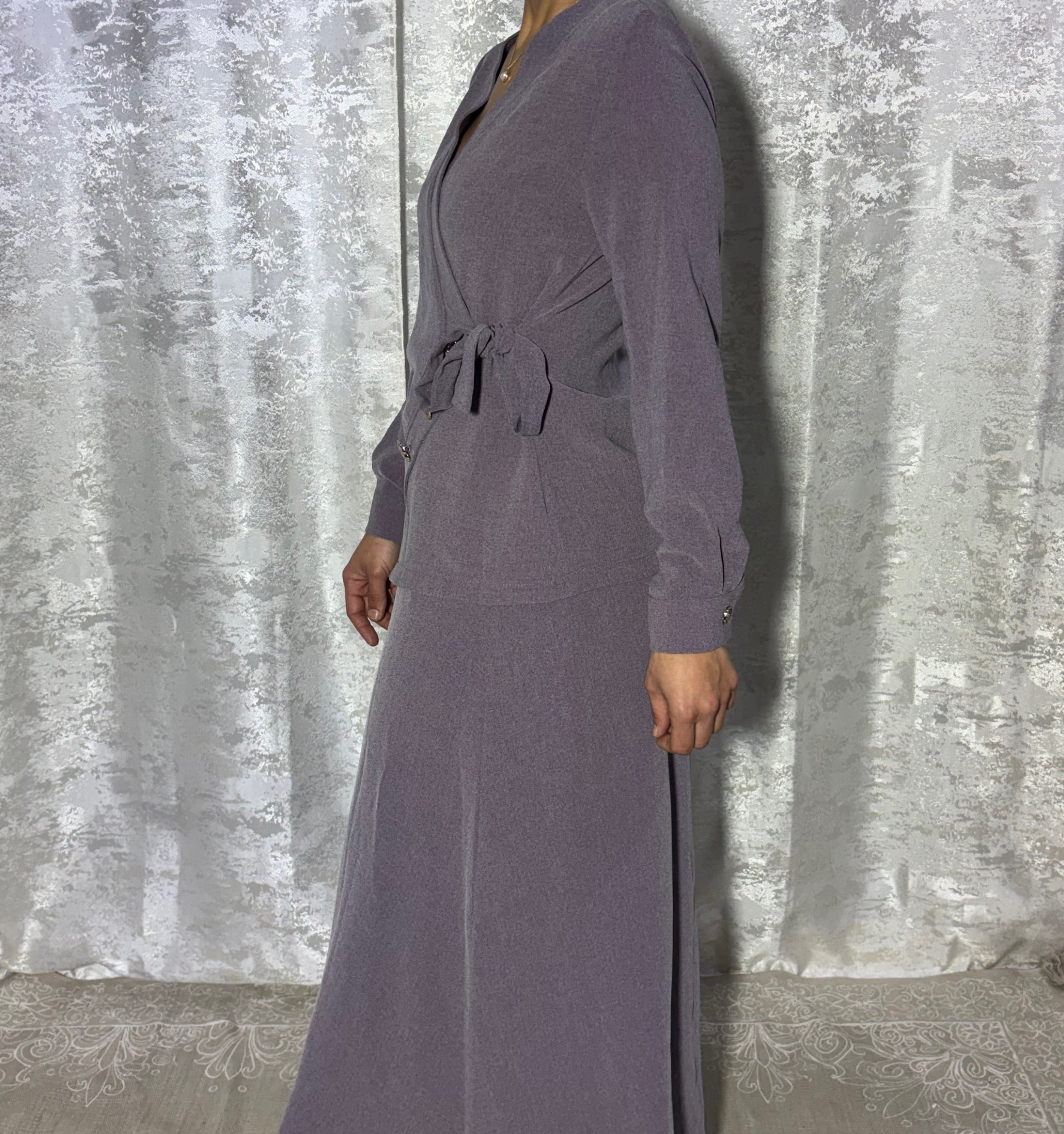 Robe Longue Élégance Mauve – Elmastora