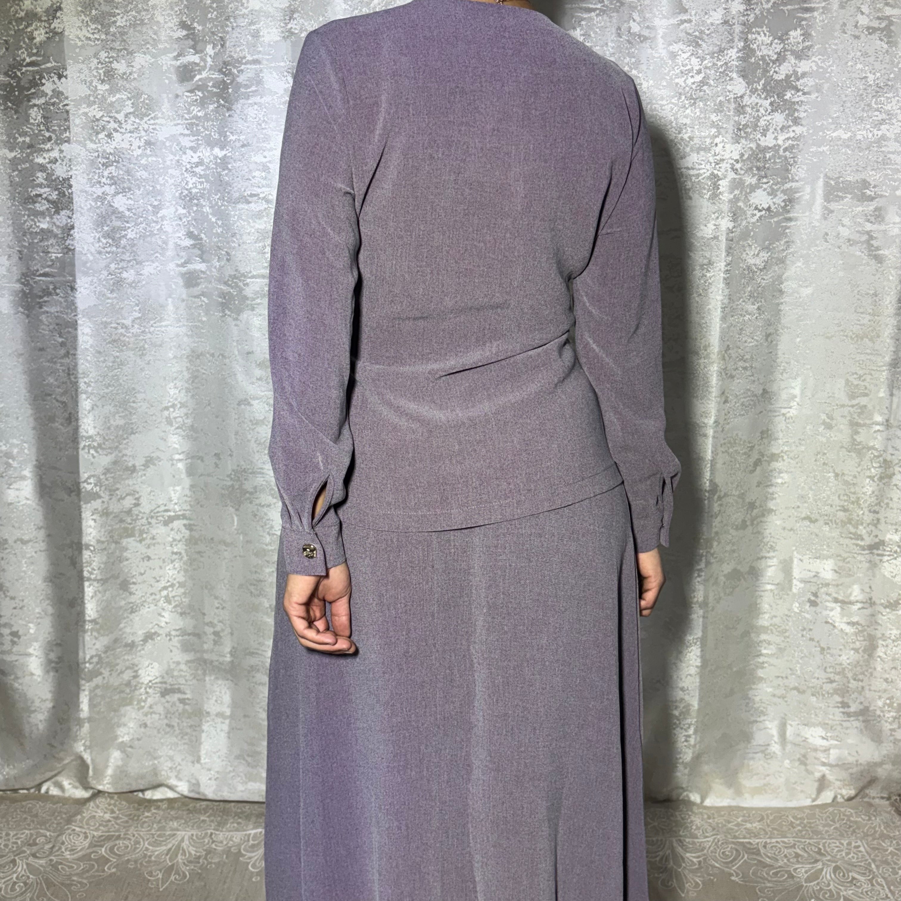 Robe Longue Élégance Mauve – Elmastora