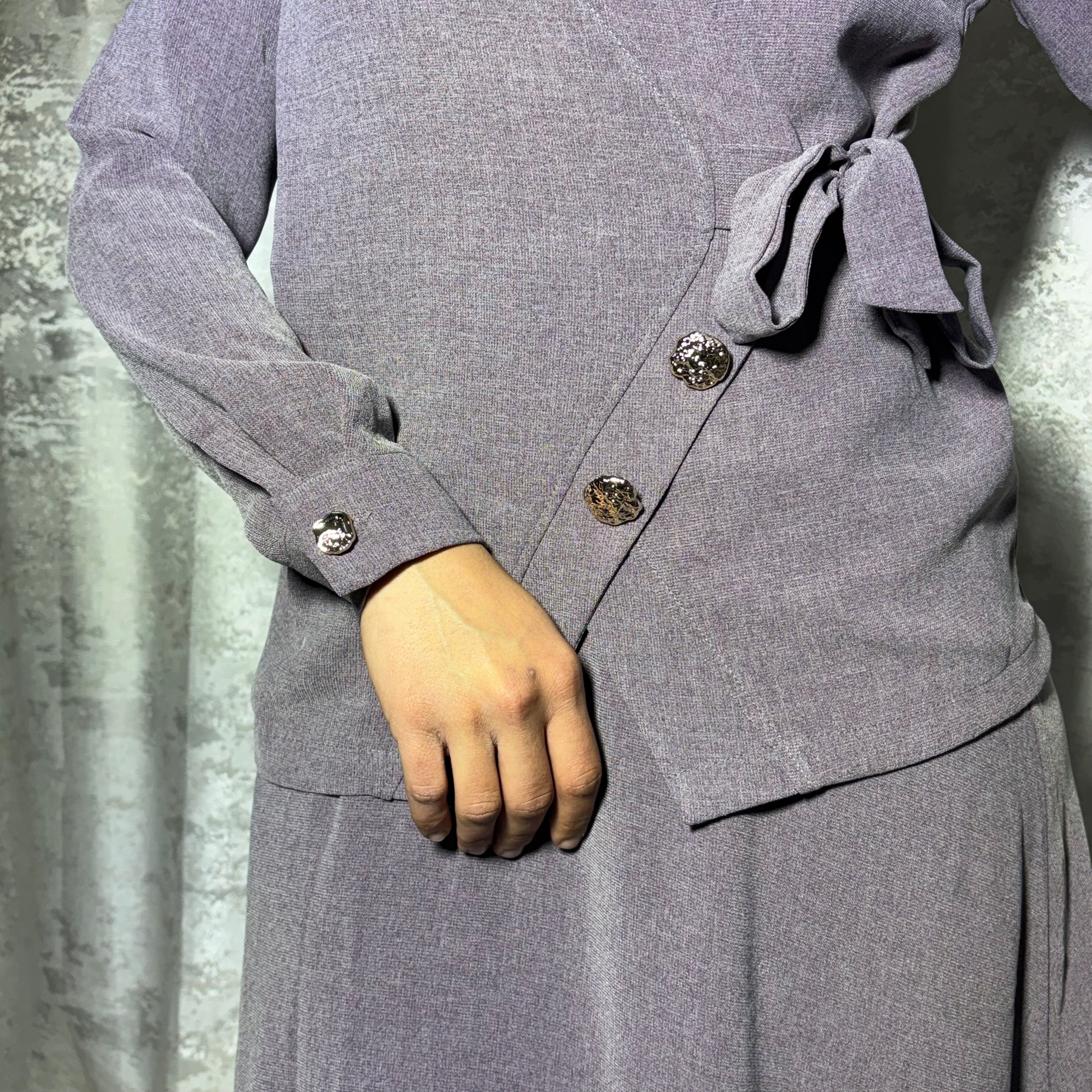 Robe Longue Élégance Mauve – Elmastora