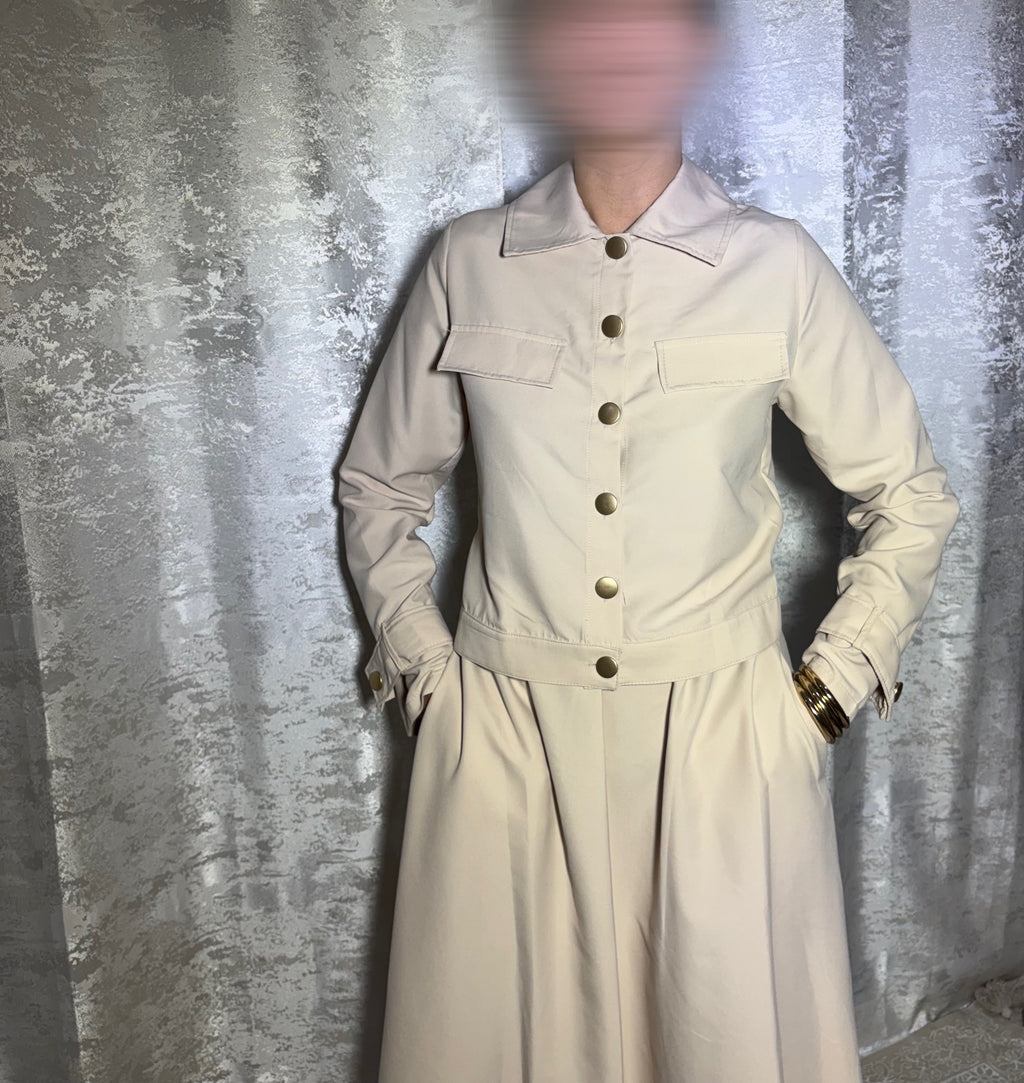 Ensemble Jupe & Haut Beige– Elmastora