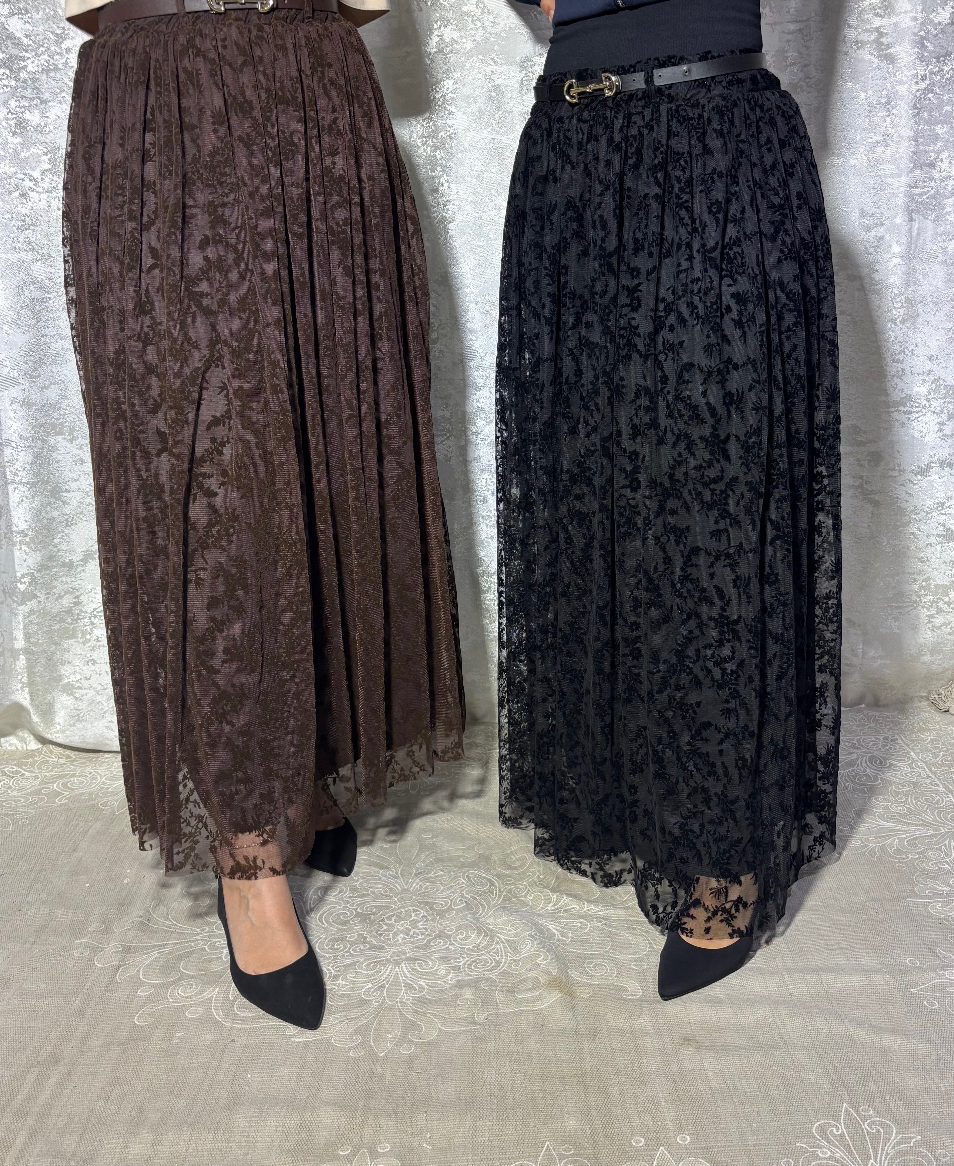 Jupe Fleur Marron ~Elmastora