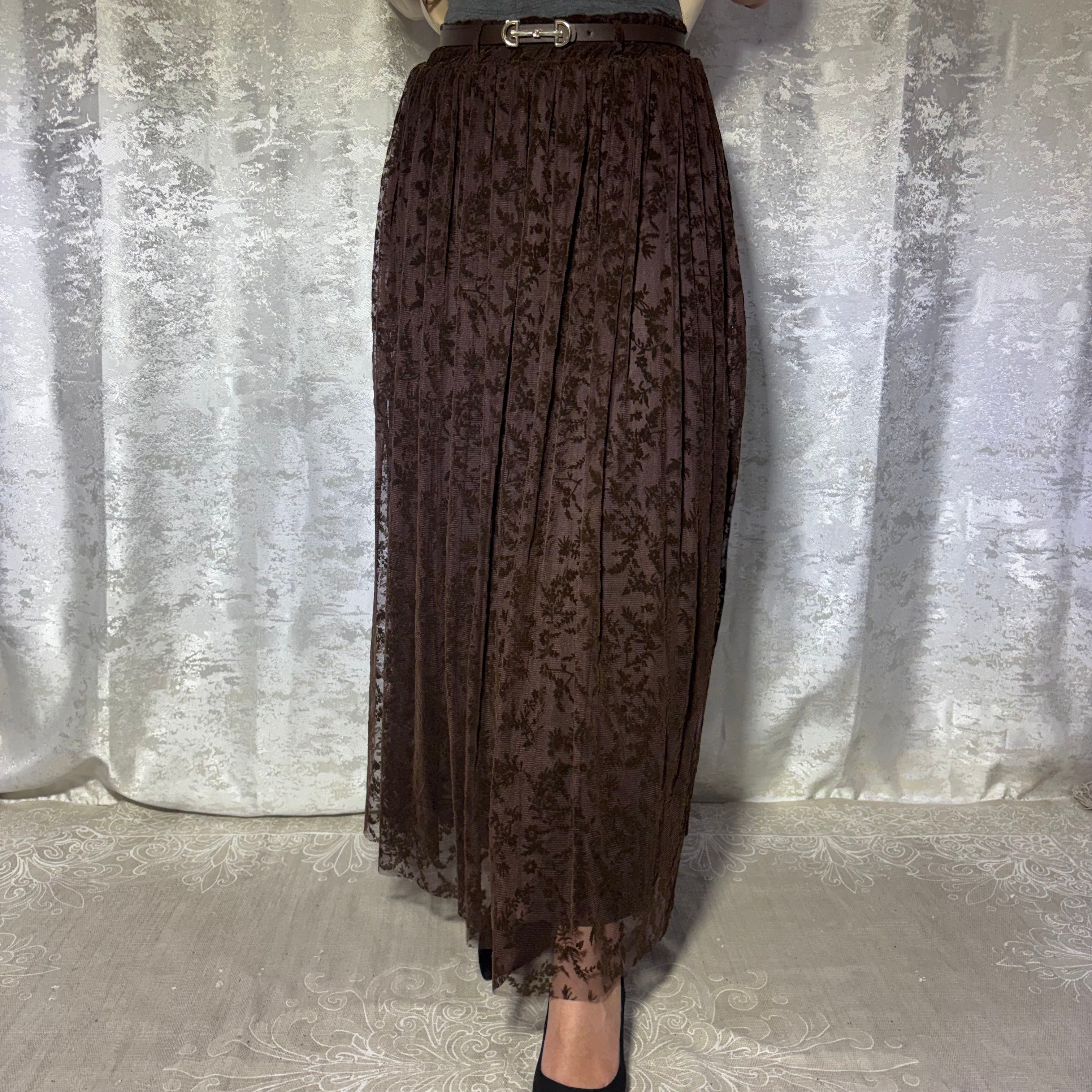 Jupe Fleur Marron ~Elmastora