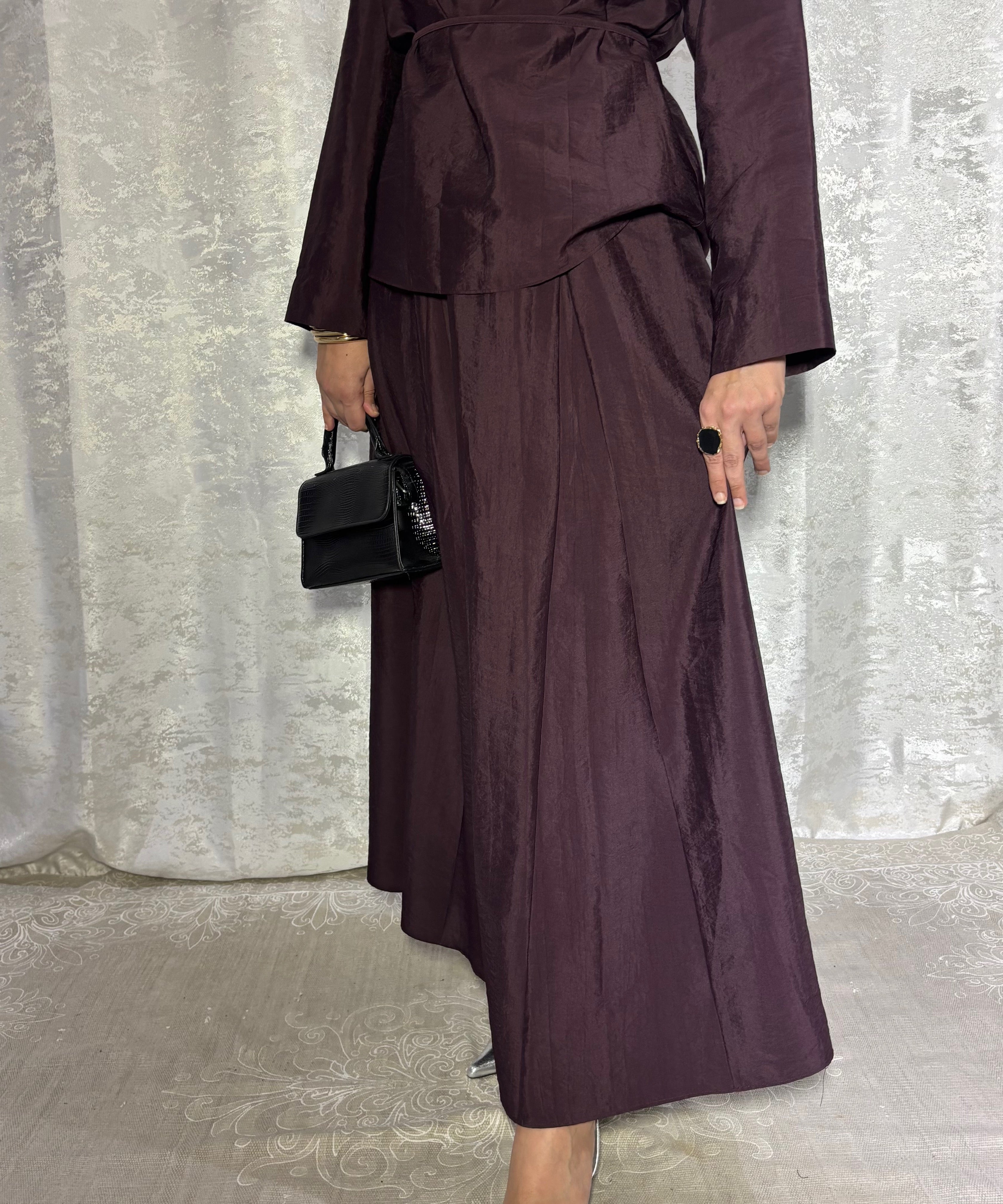 Ensemble Élégance Bordeaux – Jupe & Haut - Elmastora