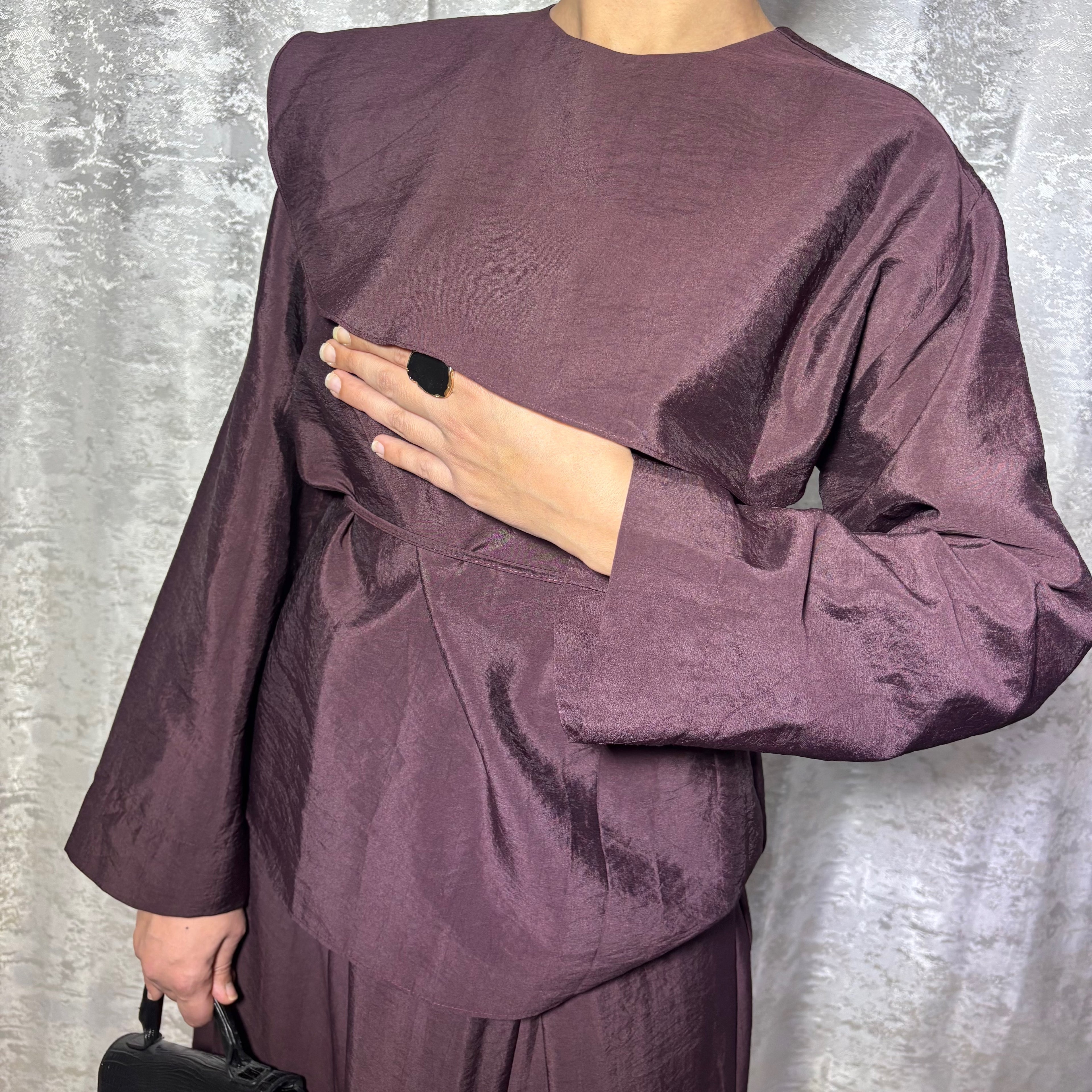 Ensemble Élégance Bordeaux – Jupe & Haut - Elmastora