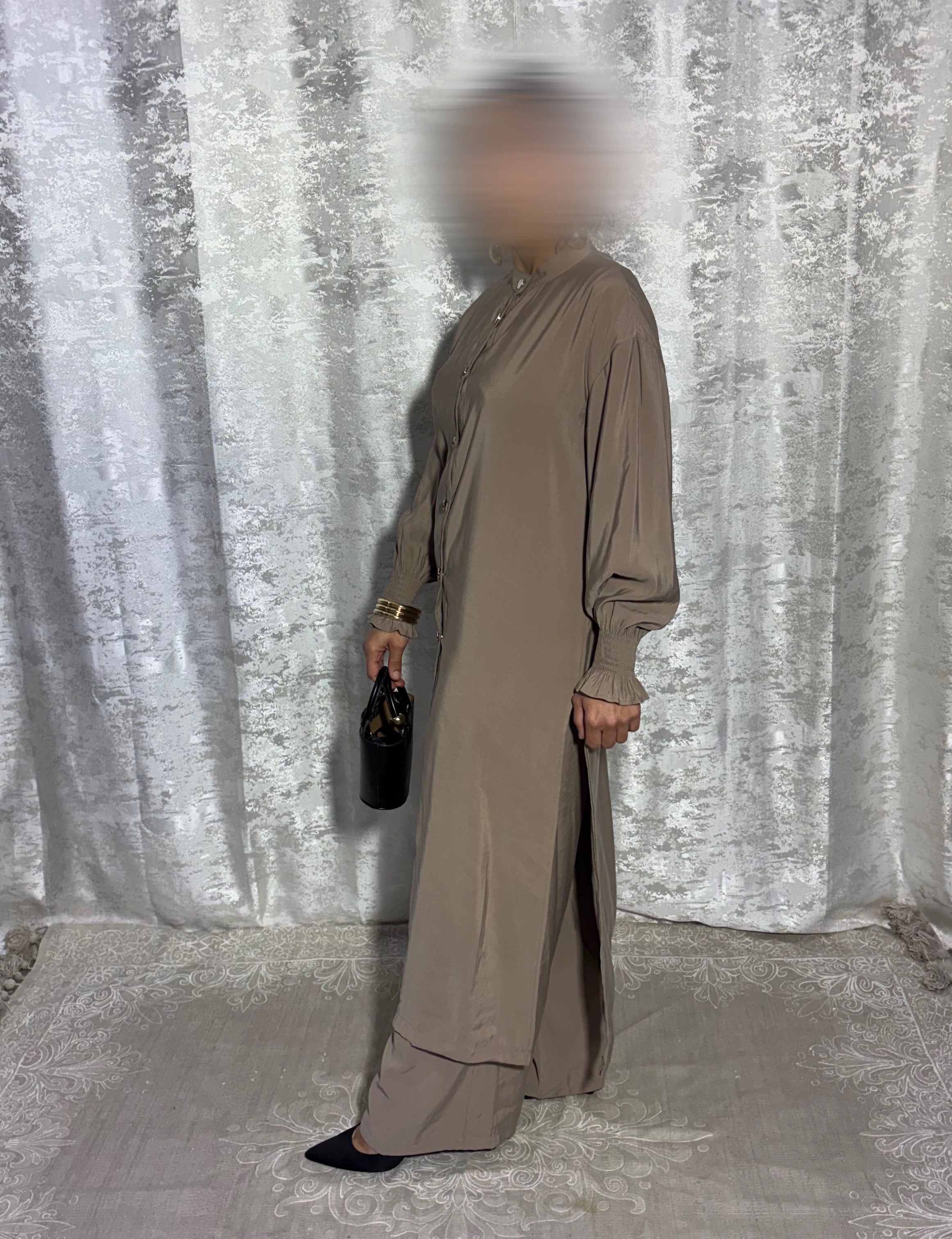 Ensemble tunique longue & pantalon fluide - Elmastora