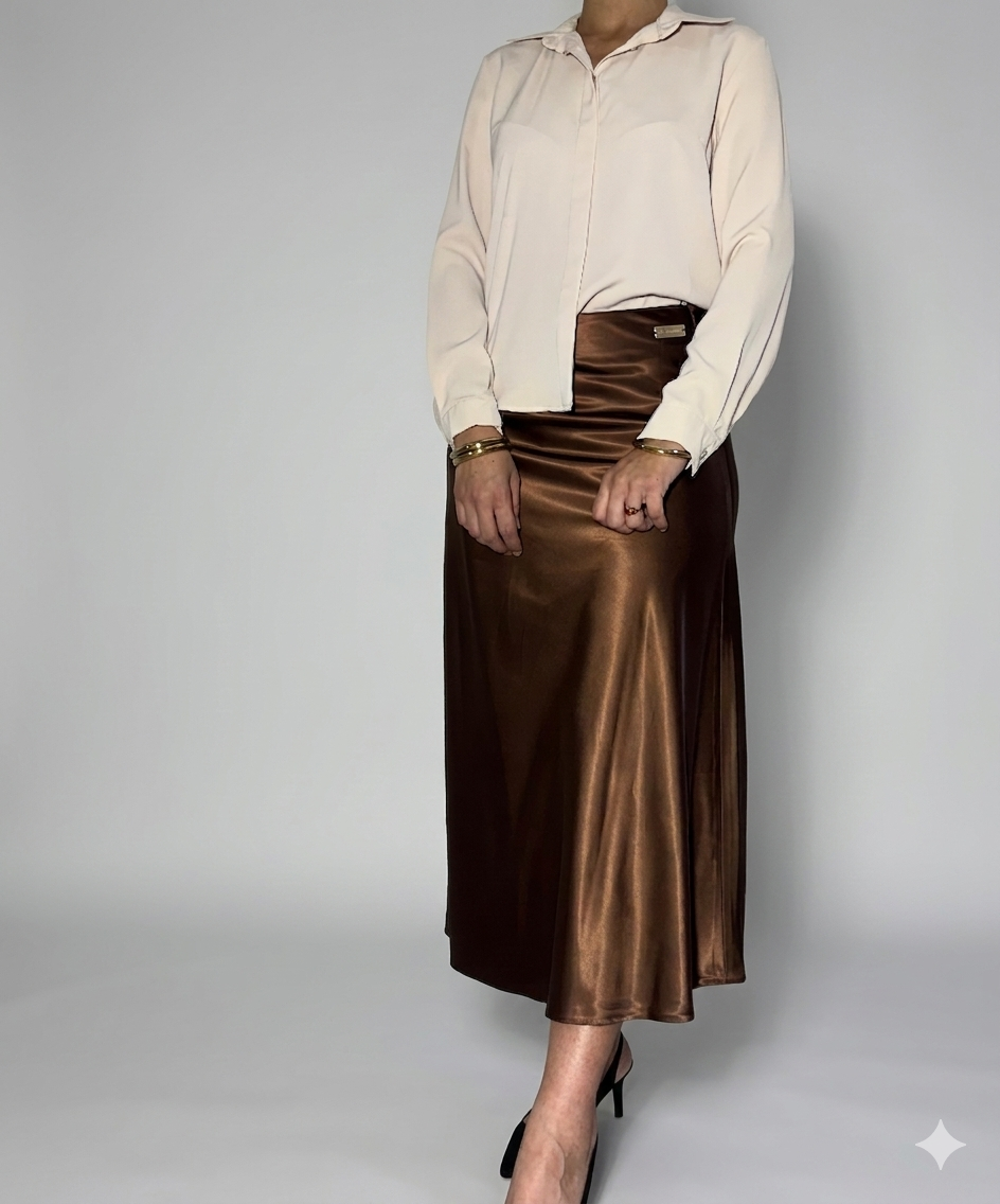 Ensemble Satin Élégance – Jupe & Haut
