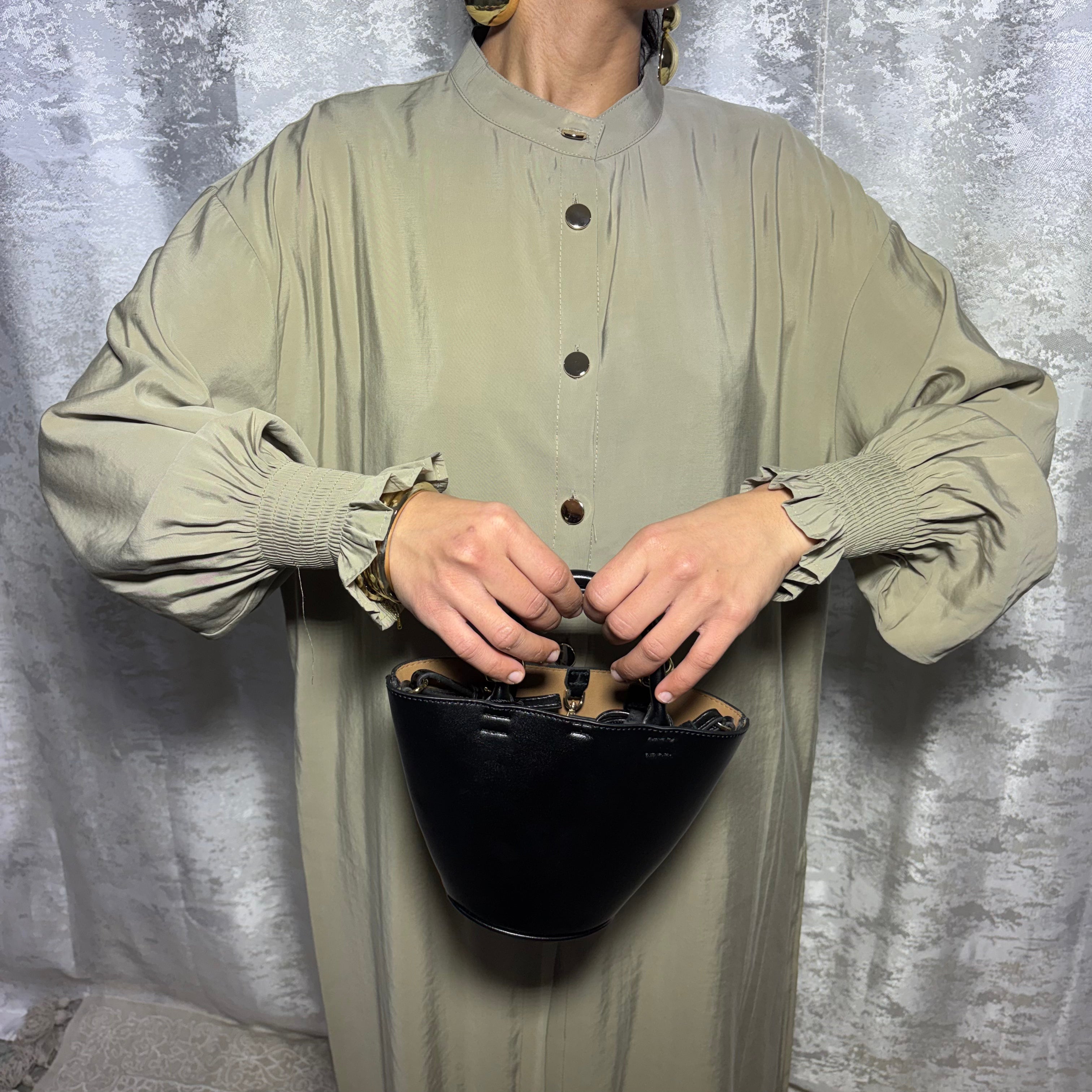 Ensemble tunique longue & pantalon fluide Vert - Elmastora