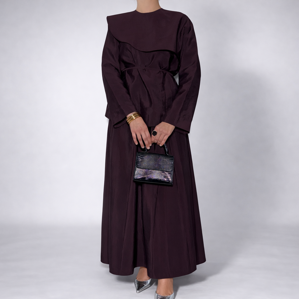 Ensemble Élégance Bordeaux – Jupe & Haut - Elmastora