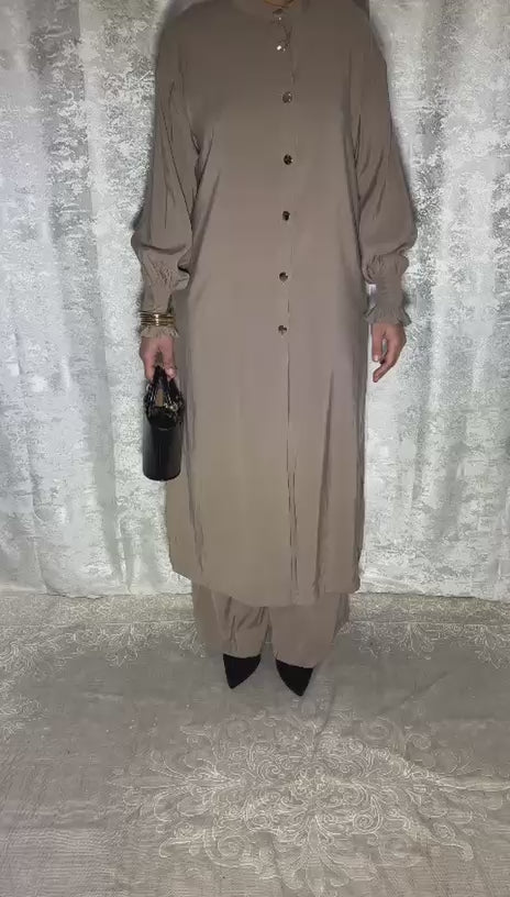 Ensemble tunique longue & pantalon fluide - Elmastora