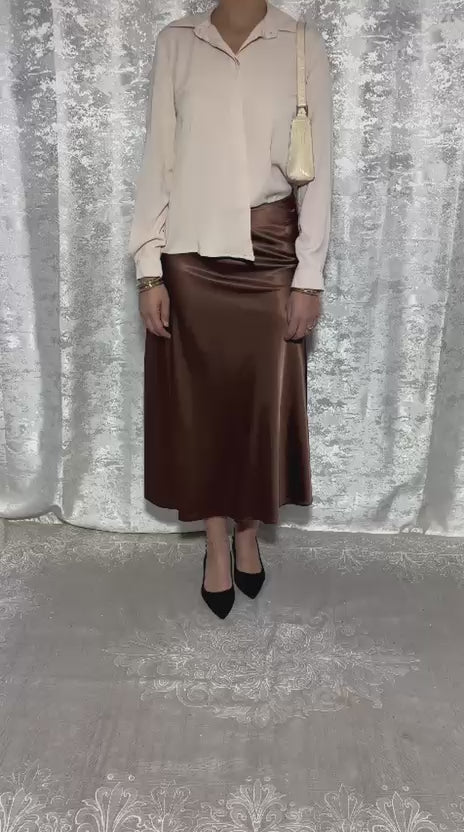 Ensemble Satin Élégance – Jupe & Haut